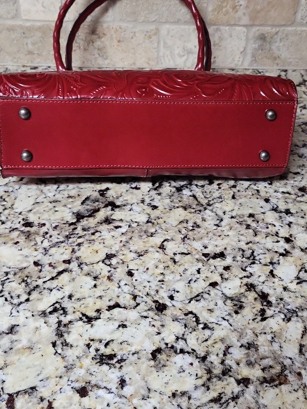 Patricia Nash Tooled Red Rienzo Satchel